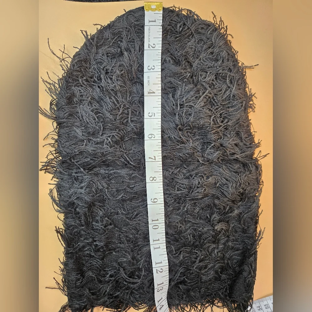 Face Mask, Shaggy Black Sheisty Balaclava
